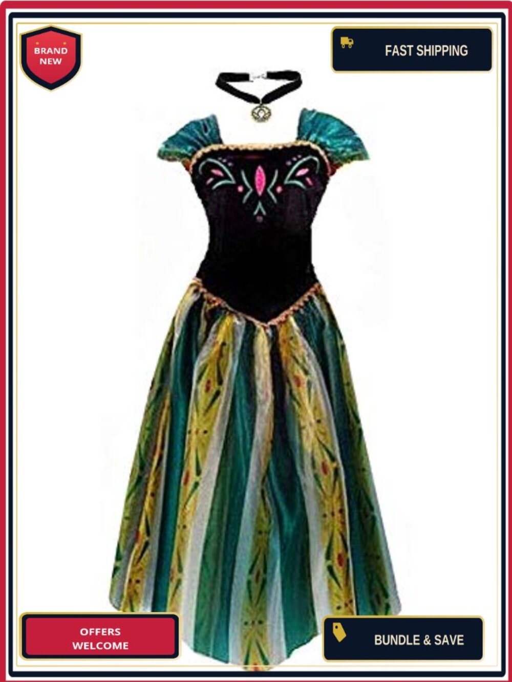 Princess Coronation Dress Costume Cosplay Satin Polyester Pleated